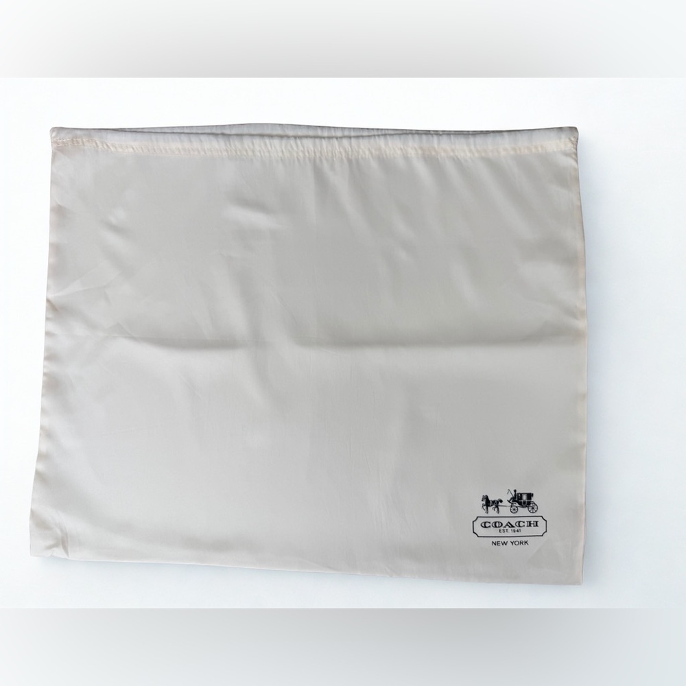 ✨ NEW Authentic Large COACH Cream Satin Drawstring Dust Bag 23”x19” ✨